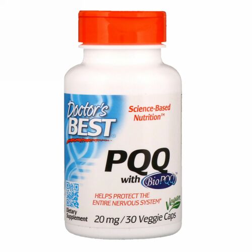 Doctor's Best, バイオPQQ配合ピロロキノリンキノン、20 mg、植物性カプセル30粒