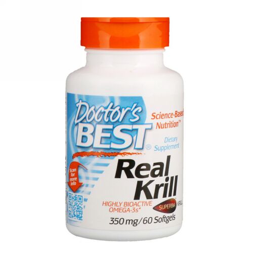 Doctor's Best, リアル・オキアミ、350 mg、60 ソフトジェルカプセル