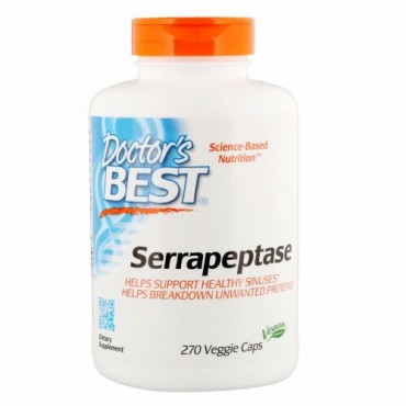 Doctor's Best, セラペプターゼ、270ベジカプセル