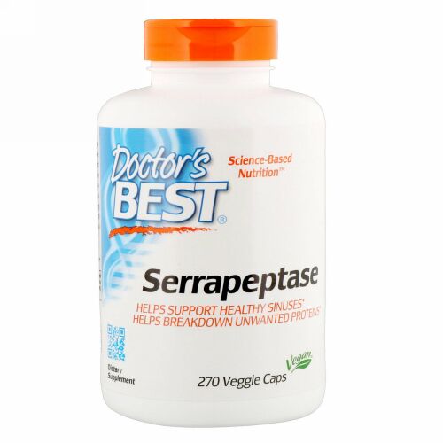 Doctor's Best, セラペプターゼ、270ベジカプセル