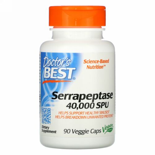 Doctor's Best, Best Serrapeptase、40,000 SPU 植物性カプセル 90粒