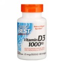 Doctor's Best, ビタミンD3、25mcg（1000IU）、ソフトジェル180粒