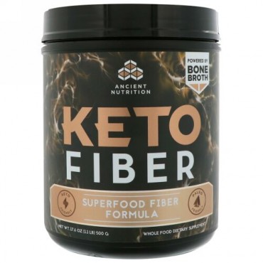 Dr. Axe / Ancient Nutrition, ケトファイバー、Keto Fiber, Superfood Fiber Formula, 17.6 oz (500 g) (Discontinued Item)
