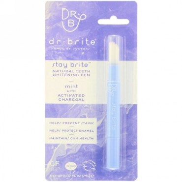 Dr. Brite, Stay Brite, Natural Teeth Whitening Pen, Mint, 0.07 fl oz (2 ml) (Discontinued Item)