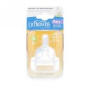 Dr. Brown's, Natural Flow, Silicone Nipples, Wide-Neck, Level 4, 9 + Months, 2 Pack (Discontinued Item)