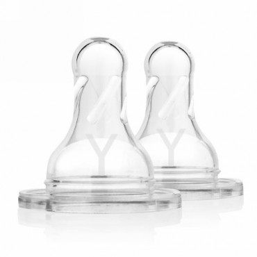 Dr. Brown's, Natural Flow, Silicone Nipples, Y-Cut, Wide-Neck, 9 + Months, 2 Pack (Discontinued Item)