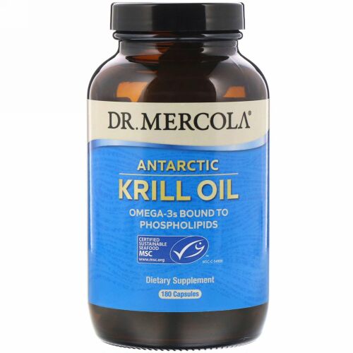 Dr. Mercola, ナンキョクオキアミ油、180錠