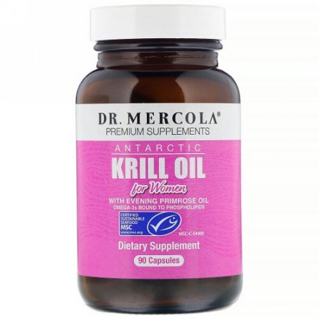 Dr. Mercola, 女性のための南極オキアミ油, 90カプセル