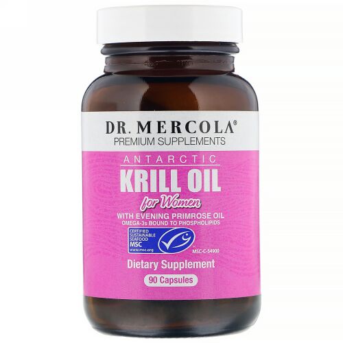 Dr. Mercola, 女性のための南極オキアミ油, 90カプセル