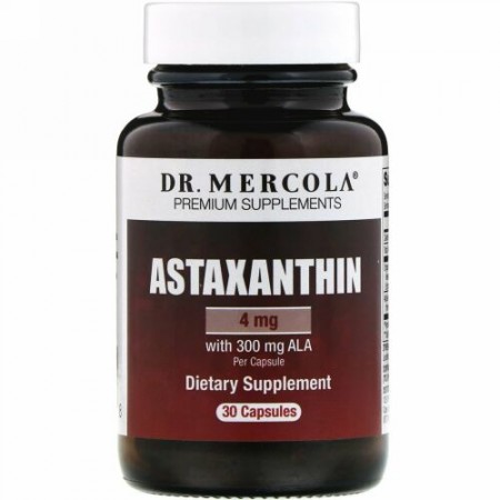Dr. Mercola, アスタキサンチン（Astaxanthin）, 30カプセル