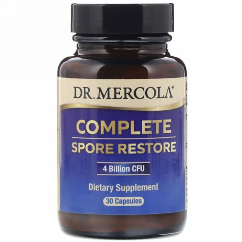 Dr. Mercola, Complete Spore Restore（コンプリートスポアレストア）、40億のCFU、30カプセル