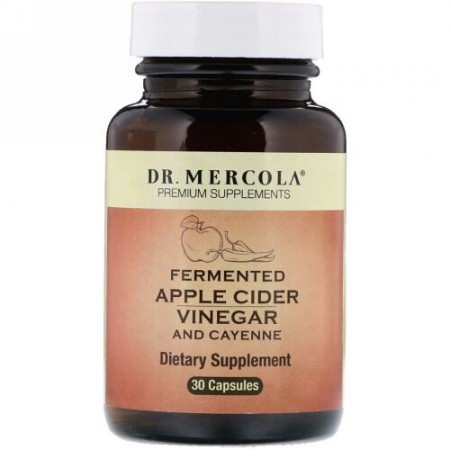 Dr. Mercola, シナモン配合発酵アップルサイダービネガー、30カプセル (Discontinued Item)