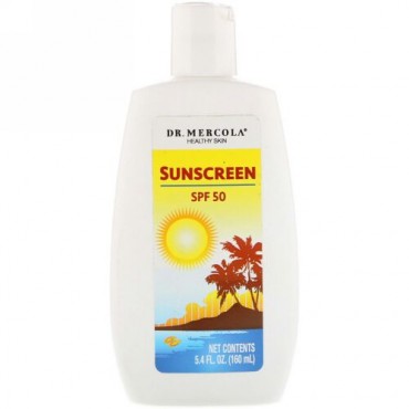 Dr. Mercola, Healthy Skin, Sunscreen, SPF 50, 5.4 fl oz (160 g) (Discontinued Item)