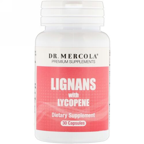 Dr. Mercola, リコピン配合リグナン、30カプセル (Discontinued Item)