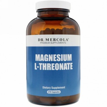 Dr. Mercola, マグネシウム L-トレオン酸、カプセル270錠