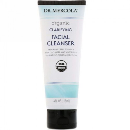 Dr. Mercola, オーガニック くすみ消し フェイシャル クレンザー、4 fl oz (118 ml)