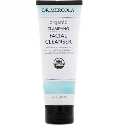 Dr. Mercola, オーガニック くすみ消し フェイシャル クレンザー、4 fl oz (118 ml)