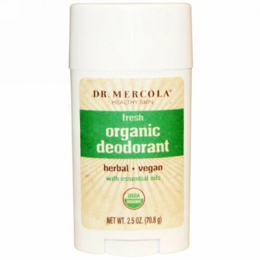 Dr. Mercola, オーガニック デオドラント、Fresh、2.5 oz (70.8 g) (Discontinued Item)