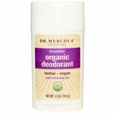 Dr. Mercola, オーガニック デオドラント、ラベンダー、2.5 oz (70.8 g) (Discontinued Item)