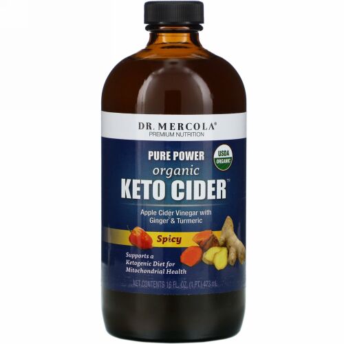 Dr. Mercola, Organic Keto Apple Cider Vinegar, Spicy, 16 oz (473 ml)