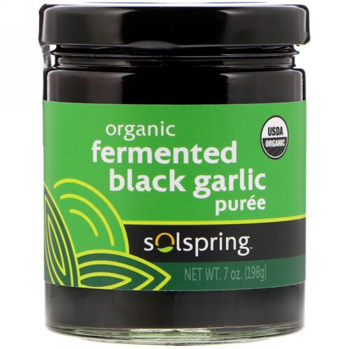 Dr. Mercola, Solspring、オーガニック発酵ブラックガーリックピューレ、7 oz (198 g) (Discontinued Item)