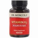 Dr. Mercola, ビタミンK2、180mcg、カプセル30粒