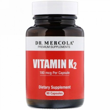 Dr. Mercola, ビタミン K2、180 mcg、90カプセル