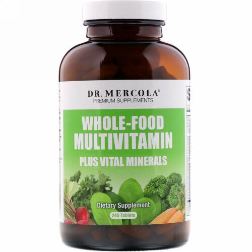 Dr. Mercola, ホールフード・マルチビタミン・プラス・バイタルミネラル、240錠