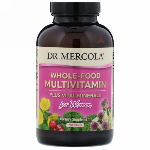 Dr. Mercola, 女性用自然食品マルチビタミン＋バイタルミネラル、240錠