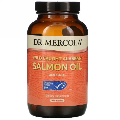 Dr. Mercola, アラスカ産天然サーモンオイル、90粒