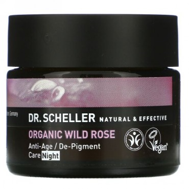 Dr. Scheller, アンチエイジ /色素除去ケア, 夜用, 野生のオーガニックローズ, 1.7オンス (48 g)