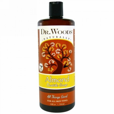Dr. Woods, アーモンドカスティール石鹸, 32液量オンス（946 ml）