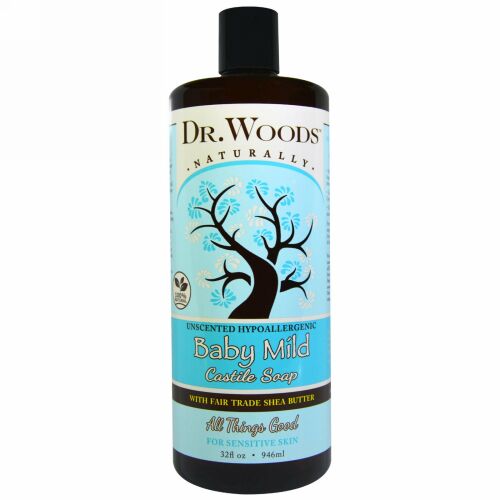 Dr. Woods, ベビーマイルド, カスティール石鹸, 無香料, 32液量オンス（946 ml）