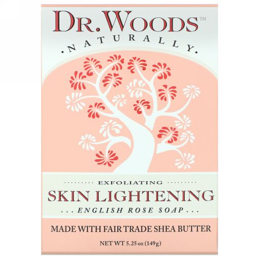 Dr. Woods, イングリッシュ ローズ ソープ, スキンライトニング, 5.25 oz (149 g)