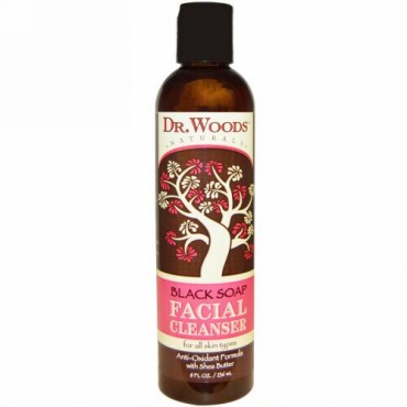 Dr. Woods, 洗顔剤, ブラックソープ, 8液量オンス（236 ml）