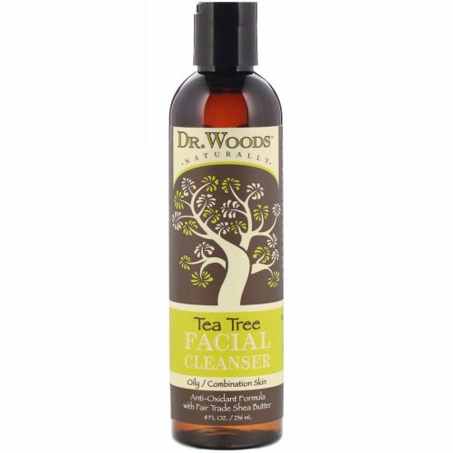 Dr. Woods, フェイシャル クレンザー, ティーツリー, 8 fl oz (236 ml)