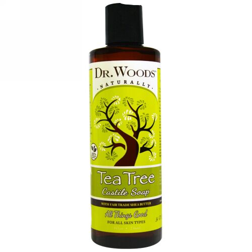 Dr. Woods, ティツリー（チャノキ）, カスティール石鹸, 8液量オンス（236 ml）