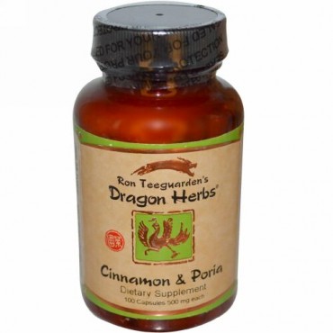 Dragon Herbs, 桂皮（シナモン） & 茯苓（ぶくりょう）、500 mg、100 カプセル (Discontinued Item)