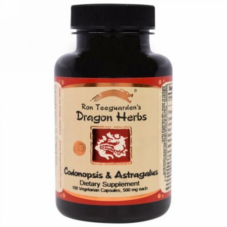 Dragon Herbs, 高麗人参 & アストラガルス, 各 500 mg, 100 カプセル