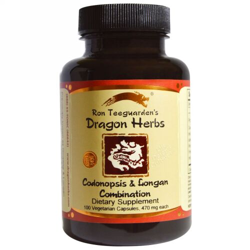 Dragon Herbs, ツルニンジン & ロンガン（竜眼）混合剤、470 mg、ベジキャップ使用 100 錠 (Discontinued Item)