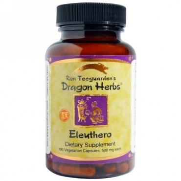 Dragon Herbs, Eleuthero, 500 mg, 100 Vegetarian Capsules