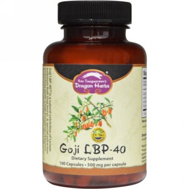 Dragon Herbs, ゴジ（Goji）LBP-40, 500 mg, 100カプセル