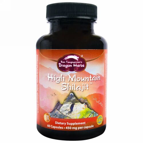 Dragon Herbs, High Mountain Shilajit、450mg、60カプセル