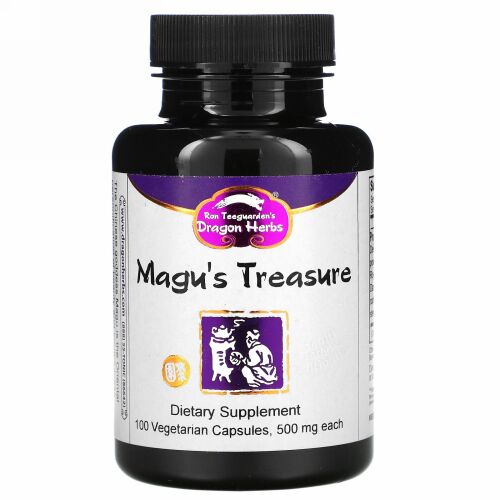 Dragon Herbs, マグズトレジャー、500 mg、ベジキャップ使用 100 錠 (Discontinued Item)