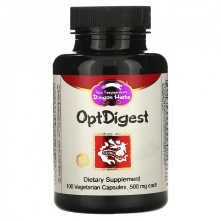 Dragon Herbs, オプトダイジェスト, 500 mg, 100 ベジタリアンカプセル