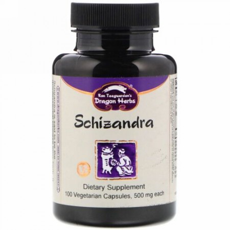 Dragon Herbs, Schizandra, 500 mg, 100 Vegetarian Capsules