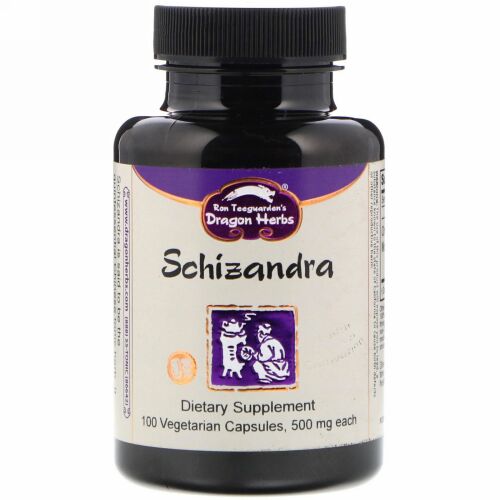 Dragon Herbs, Schizandra, 500 mg, 100 Vegetarian Capsules