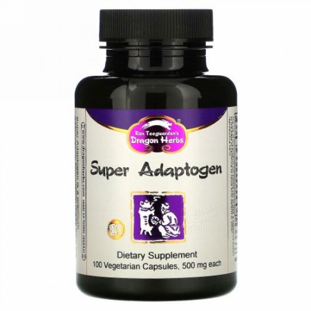 Dragon Herbs, Super Adaptogen, 500 mg, ベジタリアンカプセル100粒