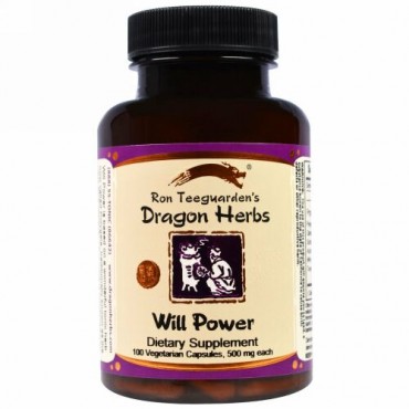 Dragon Herbs, ウィルパワー、500 mg、ベジキャップ使用 100 錠