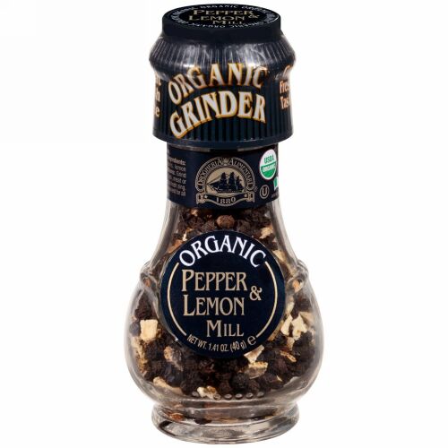 Drogheria & Alimentari, Organic Pepper & Lemon Mill, 1.41 oz (40 g) (Discontinued Item)
